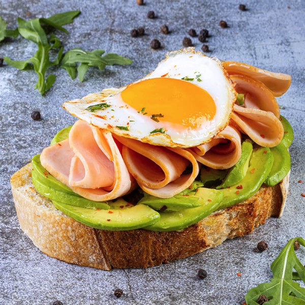 Toast de Pechuga de Pavo Horneada