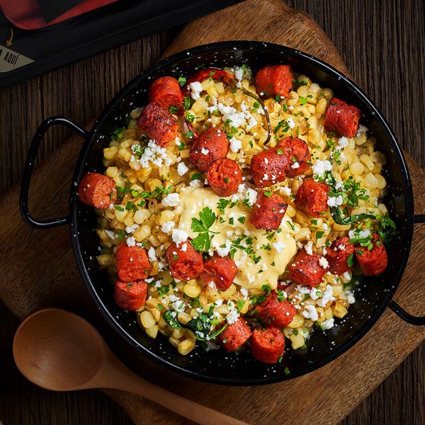 Esquites Asados con chistorra